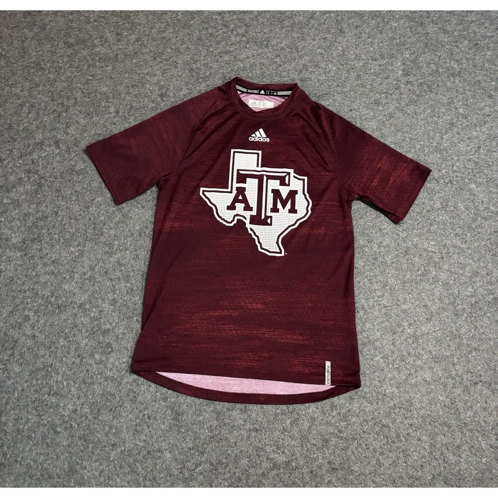 Texas A&m Aggies Adidas T Shirt Men's Small Maroon NCAA